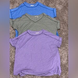 Zenana Outfitters women’s Short Sleeve Tops in Purple, blue and Green/Olive